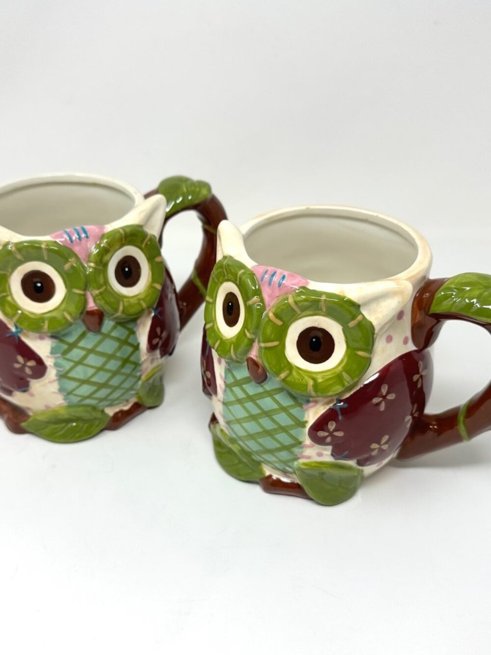 Ollie the Owl Dolomite Hand Painted Large Mug Pier 1 Imports 25 oz. Retro (2)